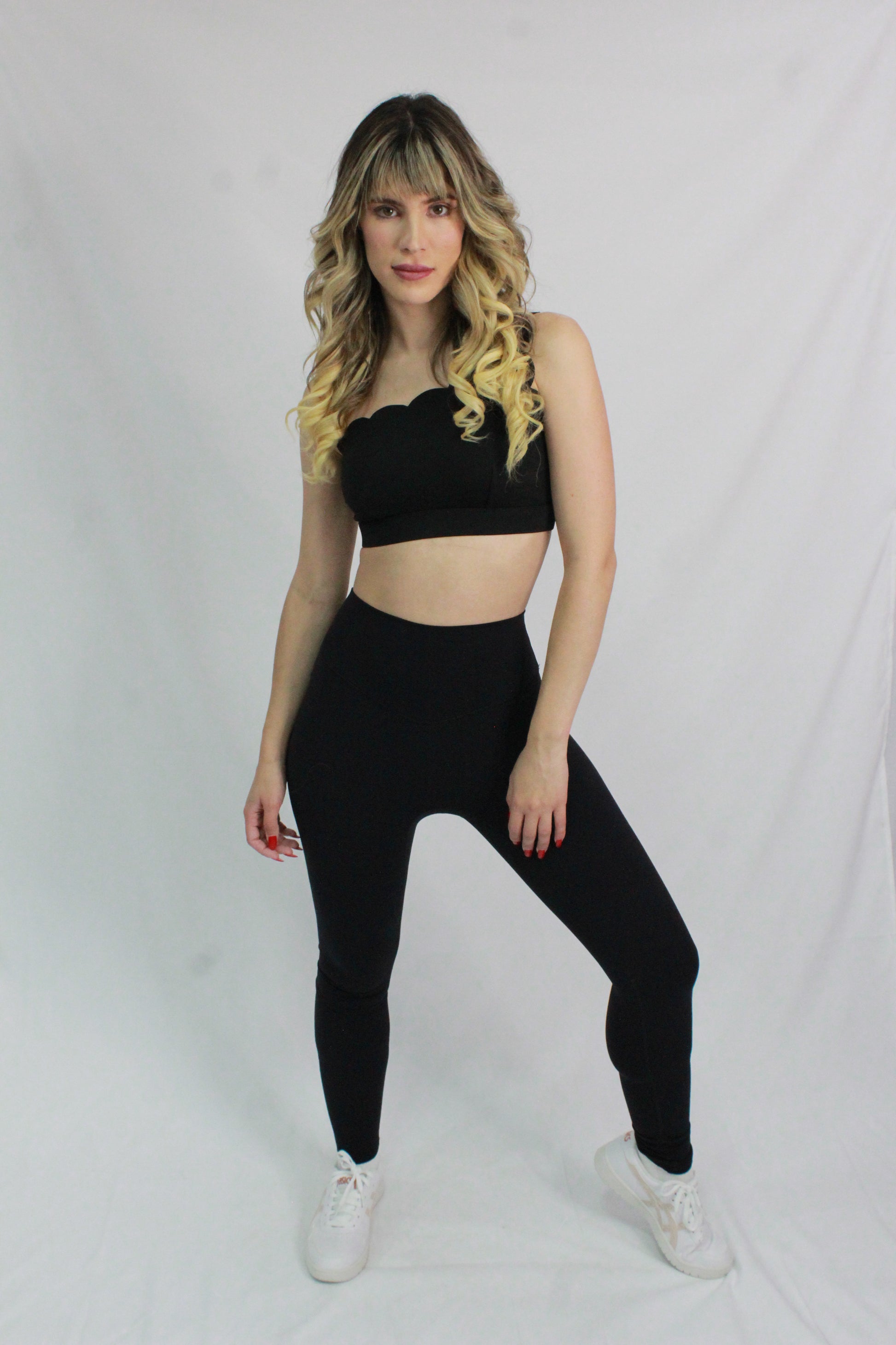 Scallop One-Shoulder Top